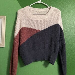 Debut Tri-Tone Knit Sweater
